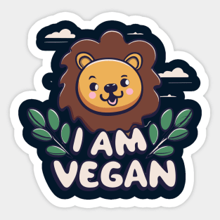 Vegan lion Sticker